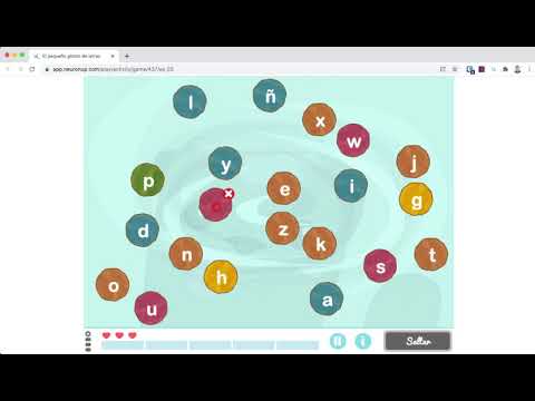 Actividad "El pequeño glotón de letras" de NeuronUP
