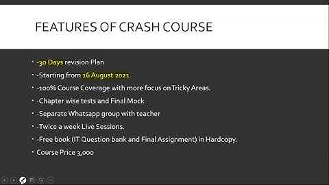 IT AFC04 Crash Course by Sir Jahanzaib Orientation