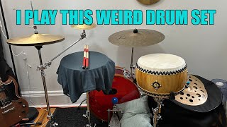 I played acoustic drums in my apartment