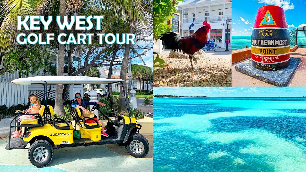 Key West Golf Cart Tour Duval Street, Southernmost Point, Mallory