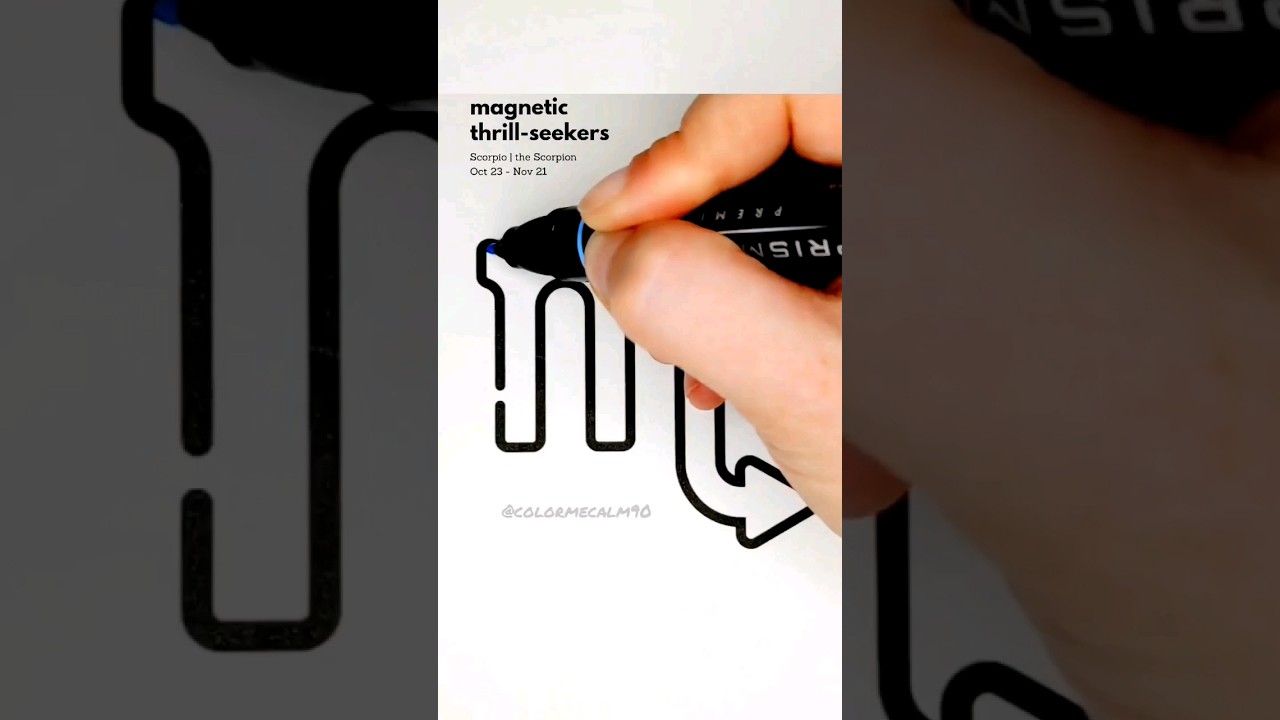 Zodiac Sign - Scorpio ♏ ODDLY SATISFYING COLORING 