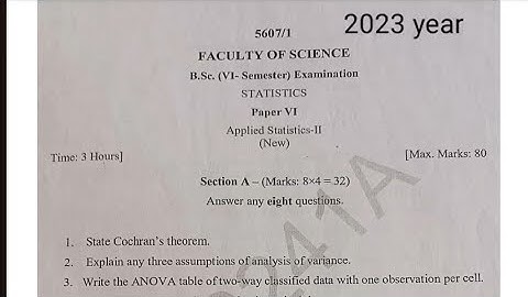 6th semester statistics kakatiya university question paper 📜 #kakatiyauniversity