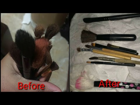 How To Clean Makeup Brushes - Best Make Up Cleaning remedy - You Wont Believe What I use