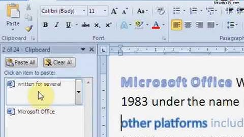 How to Using the Clipboard in Word in Urdu/Hindi