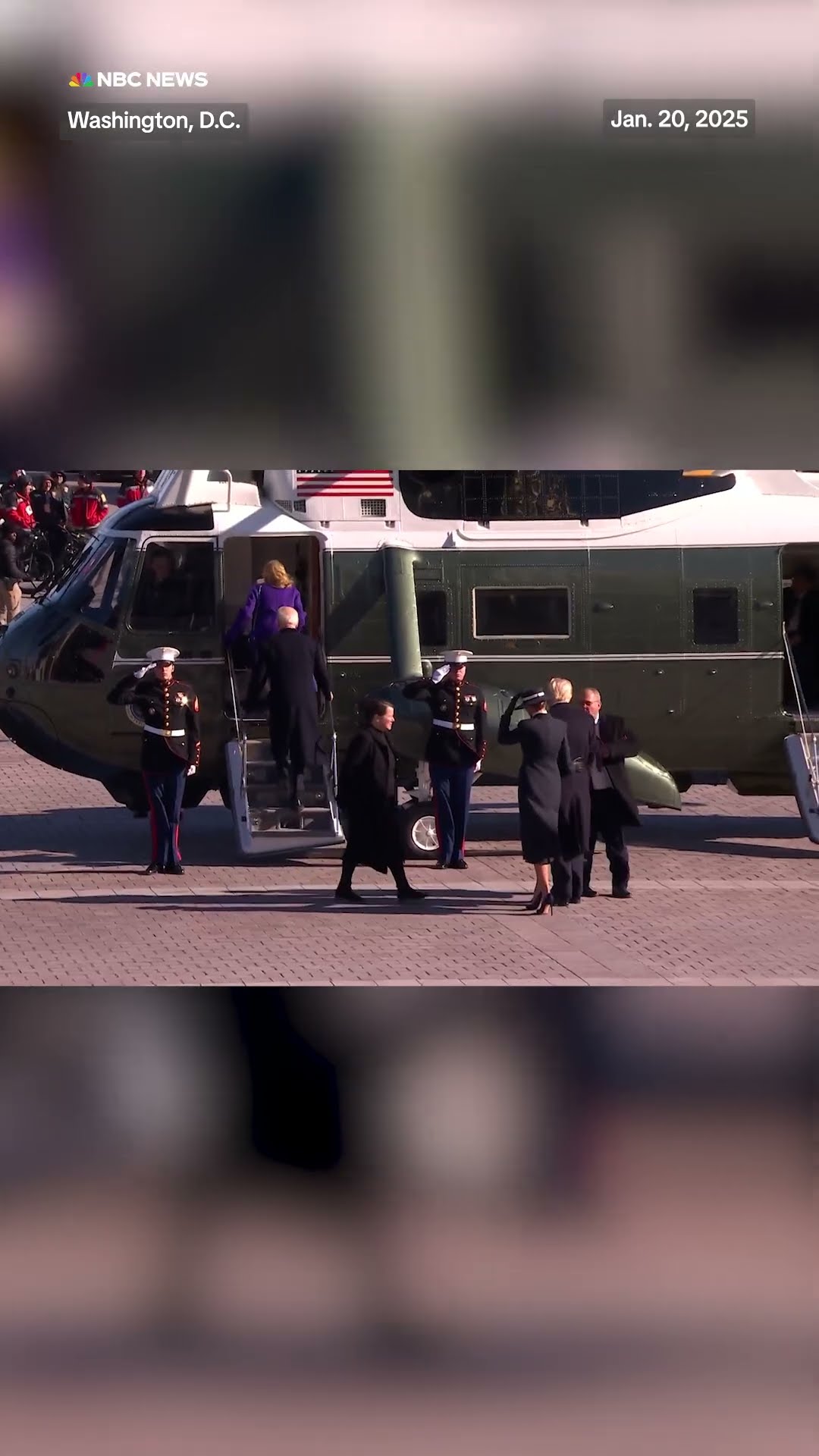 President Biden departs the Capitol by helicopter