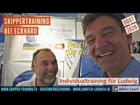 Boot 2020: Skippertraining mit Eckhard. Individualtraining für Ludwig.