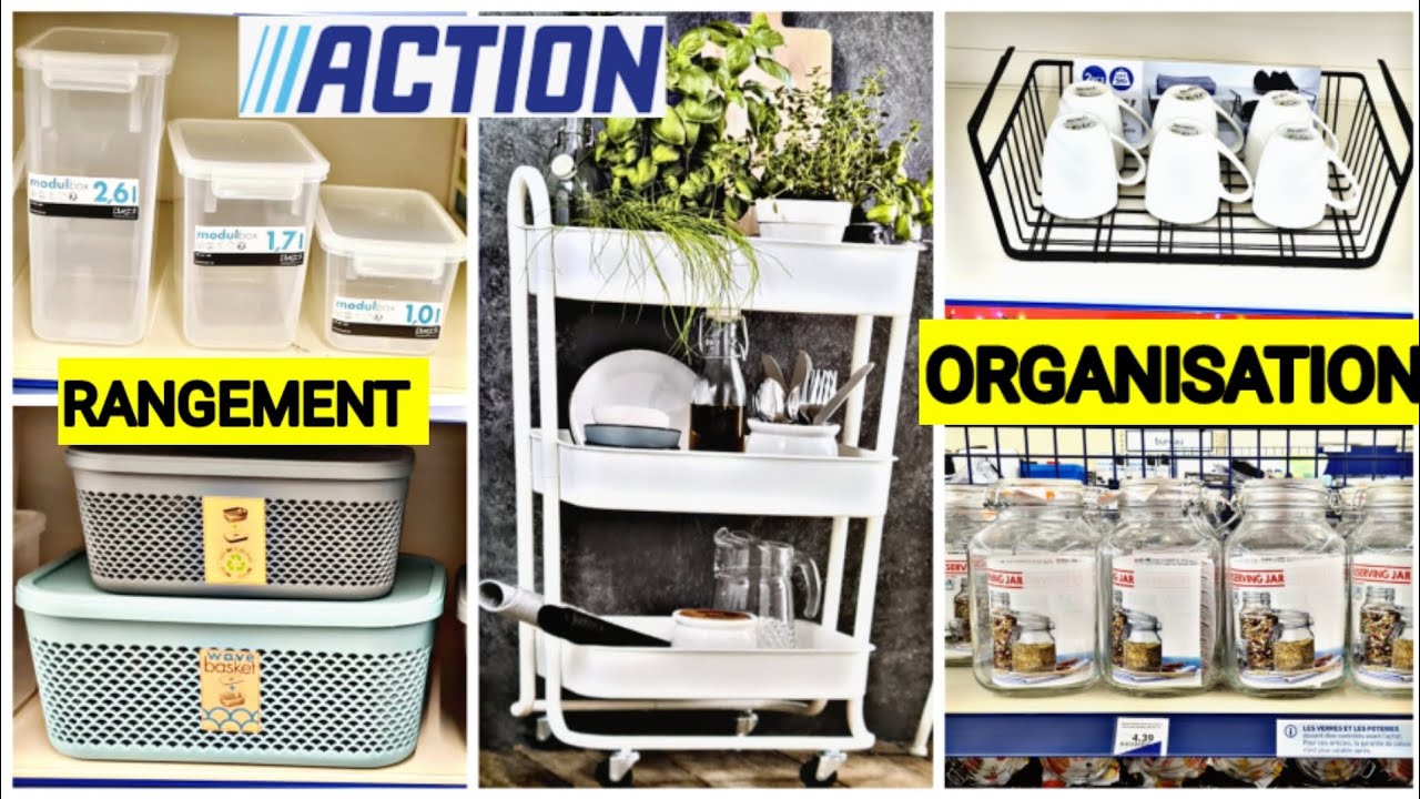 ACTION💥ORGANISATION CUISINES PLACARD CELLIER BOÎTE DE RANGEMENT PANIER  #ORGANISATION #PANIER #ACTION - YouTube