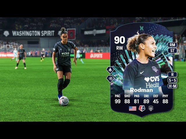 WORTH 100K? 90 TOTS MOMENT OF TRUTH EVOLUTION RODMAN PLAYER REVIEW | EA FC 24 ULTIMATE TEAM class=