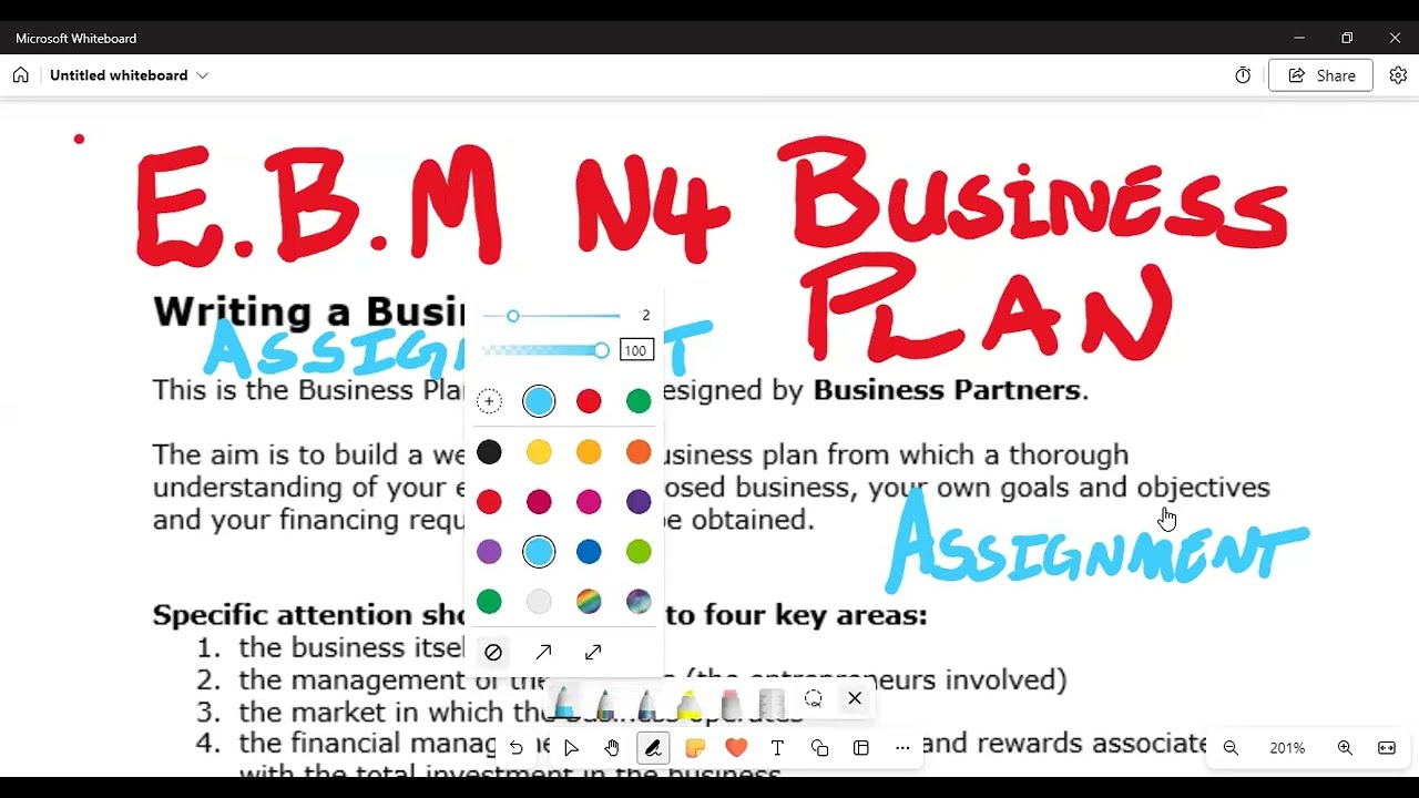 EBM N4 Business Plan Assignment