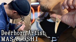 【鹿角アクセサリー】DeerhornアーティストMASAYOSHI君と一緒に最高の鹿角ペンダントトップを作りました