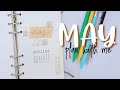 MAY Bullet Journal setup in A6 ring binder | PLAN WITH ME | Sumikko Gurashi themed bullet journal ♡