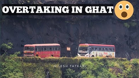 MALSHEJ GHAT : MSRTC Vithai trying to overtake MSRTC Lalpari In Malshej Ghat