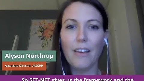 Why do you think SET-NET is needed? Alyson Northrup