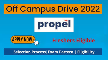 Propel Off Campus Hiring 2023   Latest Hiring Announcement