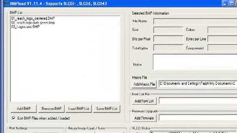 Using BMPload with the SLCD43 Controller