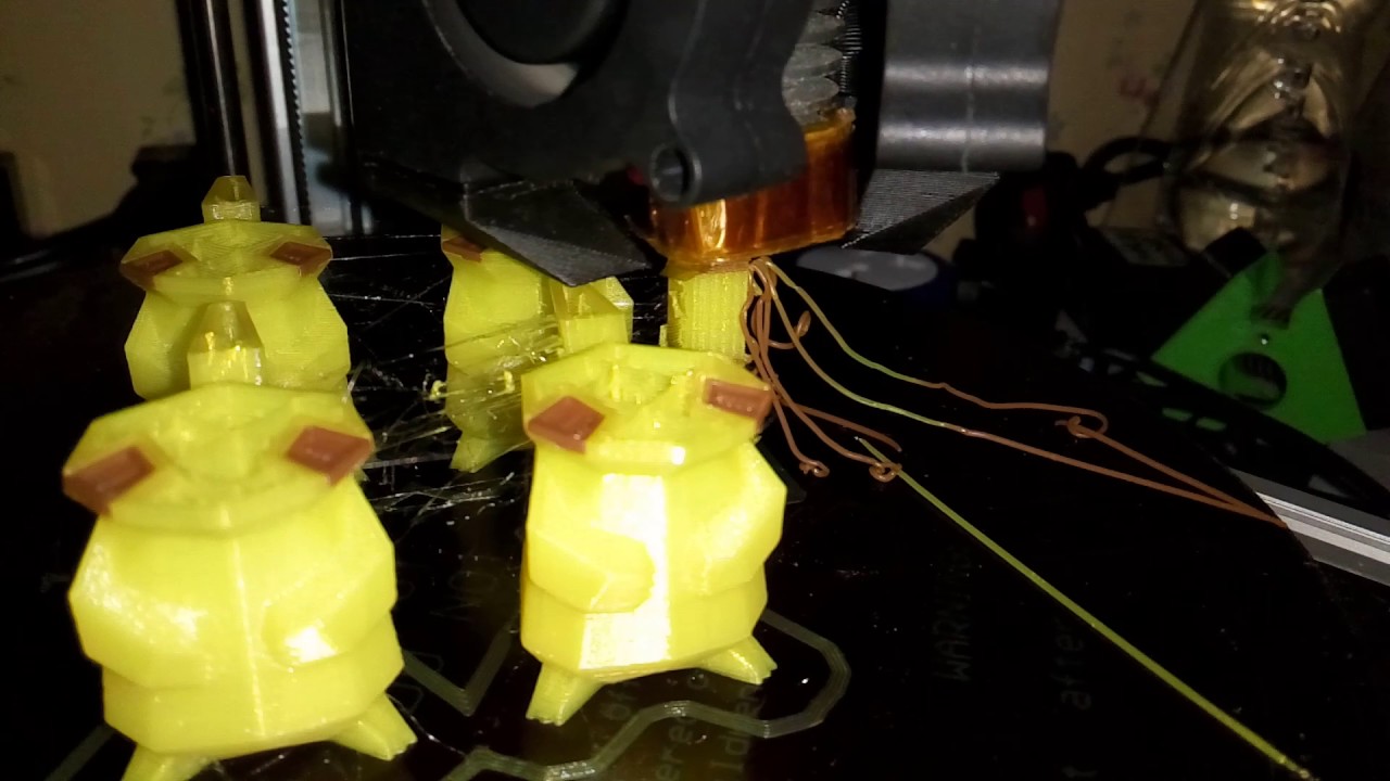 Dual Extrusion, Single nozzle test 2 YouTube