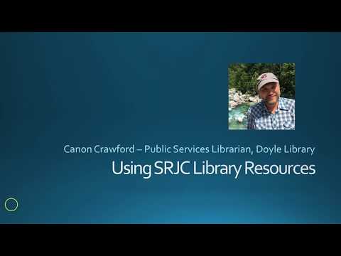 Using SRJC Library Resources 2018-2019