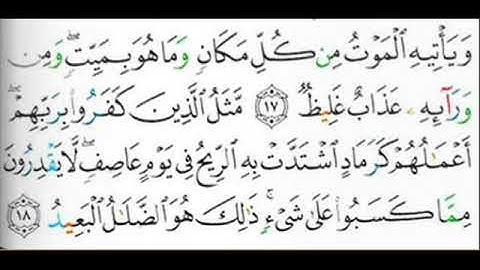 سورة إبراهيم   من الايه 13 إلي 18