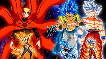 Baryon Naruto V3 OP (New) VS Gogeta OP (all form) & Goku DBFZ OP V2 in Jump Force Mugen🔥
