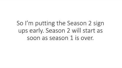Battle For a TV Season 2 Sign Ups CLOSED (25/25)