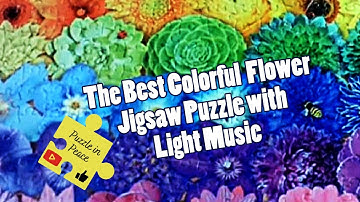 ASMR No Talking Jigsaw Puzzles Sounds - Best Colorful Flower 300 pc Jigsaw Puzzle