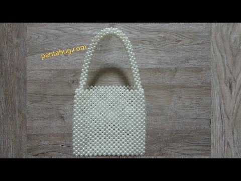 DIY | วิธีทำ กระเป๋าลูกปัด มุก แบบที่ 4  How to make a pearl bead bag