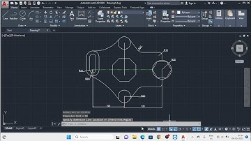 Ex#24 autocad 2d sketch, practice drawing #autocad_hindi_tutorial #autocad2020
