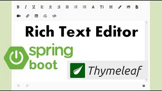 Rich Text Editor Example with Spring Boot and Thymeleaf screenshot 1