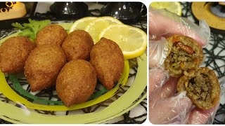 أشهى كبة مقلية من غير ماكينة ، طريقة ناجحة ١٠٠% والطعم خراافي  Fried Kubba