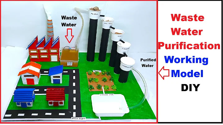 waste water treatment / purification working model for science project exhibition - diy - howtofunda
