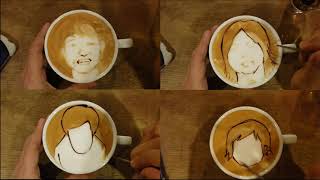 【LATTEART】水溜りボンドのトミーさんとカンタさん【ラテアート】