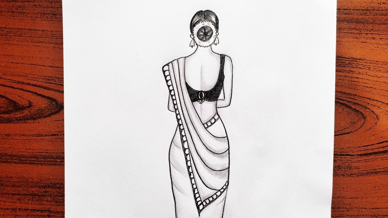 My today's drawing:The most beloved of Bengali girls is sari — Hive