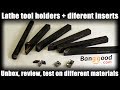 Lathe Turning Tool Holder[1010] & inserts from banggood [unbox, review, testing inserts]