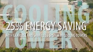 Cooling Tower -Achieving Highest Efficiency: 25% Energy Savings with Direct Drive - Shaftless