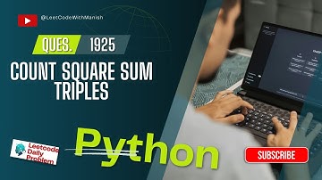 question no.- 1925 || Count Square Sum Triples|| Leetcode Daily Problem