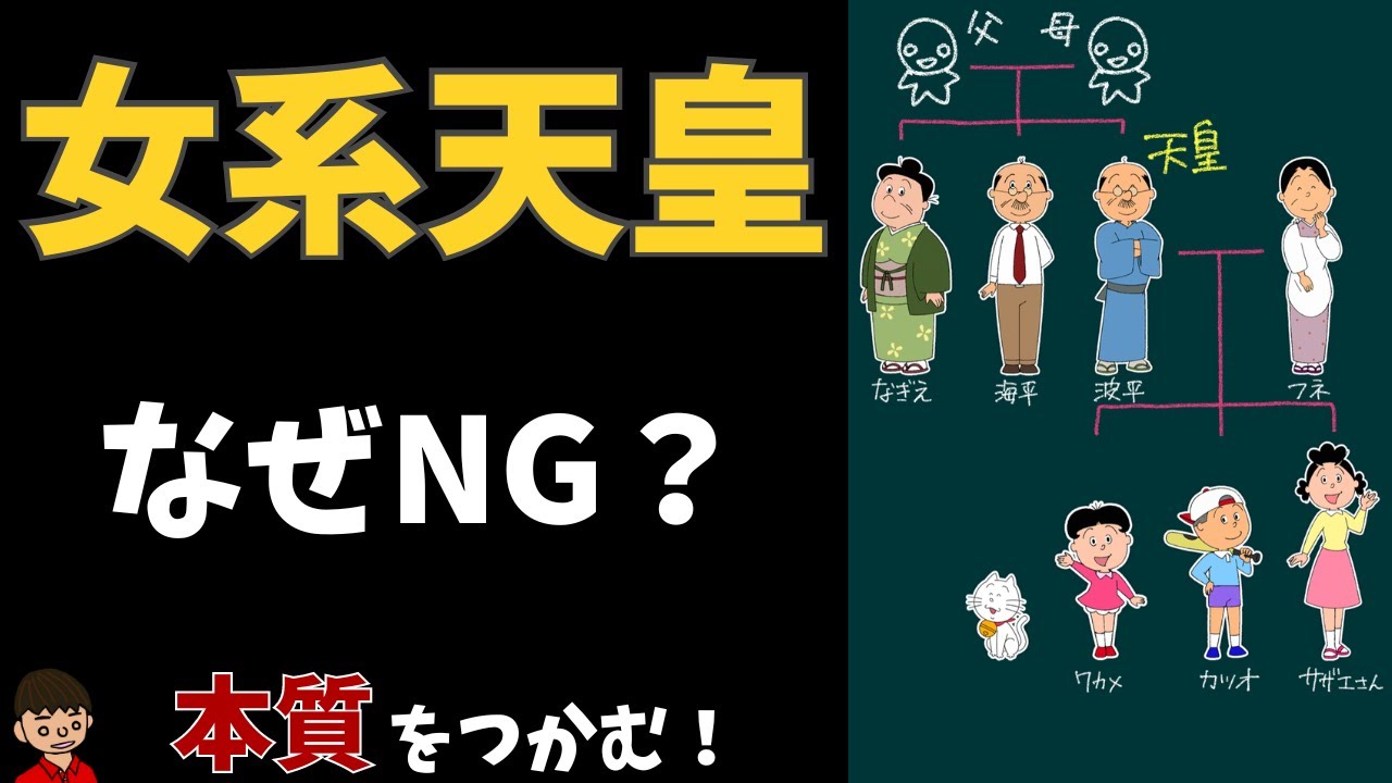 女系天皇と女性天皇の違い なぜ女系天皇は認められないのか 皇位継承問題 Why Is A Female Emperor Not Recognized In Japan Youtube