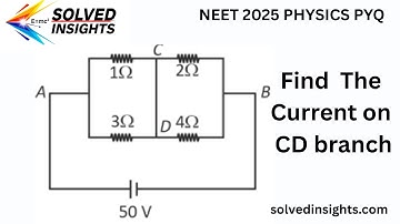 NEET 2025 Current Electricity PYQ | A constant voltage of 50 V is maintained between| NEET 2026 2027