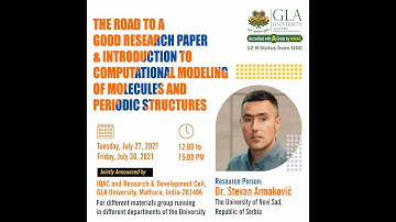 Dr. Stevan Armaković - Introduction to computational modeling of molecules and periodic structures