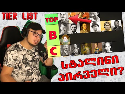 სტალინი თუ ჰიტლერი?! Tier List - შეფასებები!⛔️(დიდი ლიდერები)