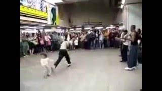 Break dancer sends baby flying - Epic Fail