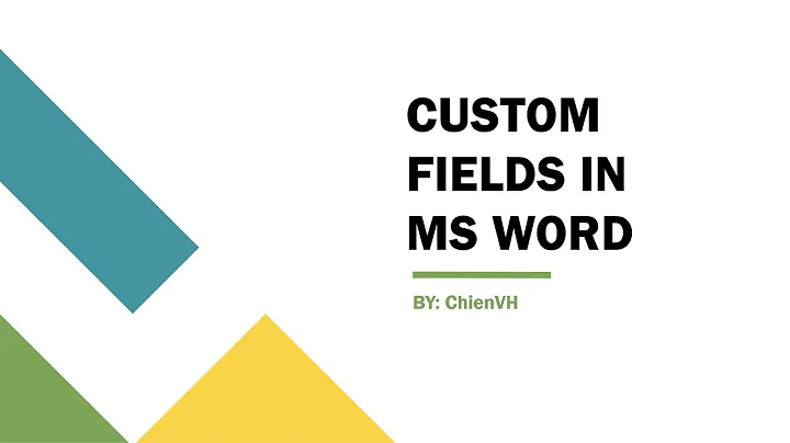 Work with Custom Fields in Microsoft Word