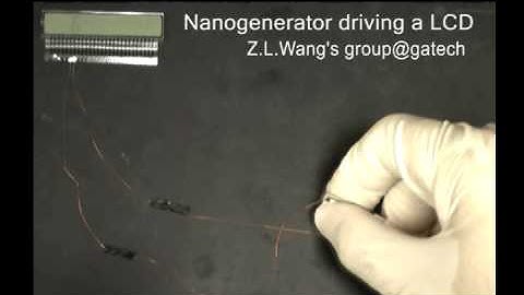 Nanogenerator driving a LCD