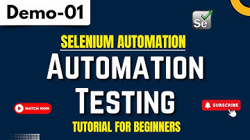 Selenium Automation Demo 01 | Automation Testing | Tutorial for Beginners