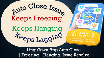 How to Solve LinguTown App Auto Close | Keeps Freezing | Not Responding Issue Solve on Android
