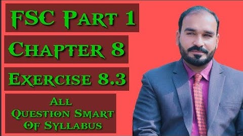 Exercise 8.3 #FSc #math #firstyear