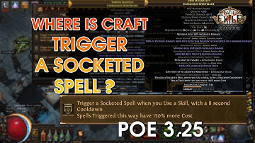 Unlock Craft Trigger a Socketed Spell - POE 3.25 Settlers of Kalguur