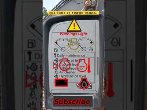 Excavtor Warning Indicator Symbols Excavator Warning Mechanical Operator Poclain