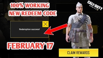 *New* February 17 Redeem Code Codm 2023 | Codm season 1 New Redeem Codes 2023