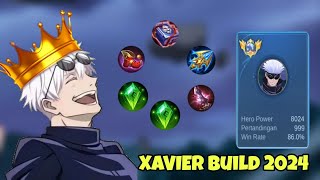 (NEW BUILD) GLOBAL XAVIER 2024 CRAZY DAMAGE!?!?!? YOU CAN EASY WIN.. (must watch) - MLBB