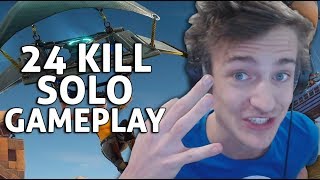 24 Kill Solo Gameplay!! Fortnite Gameplay - Ninja